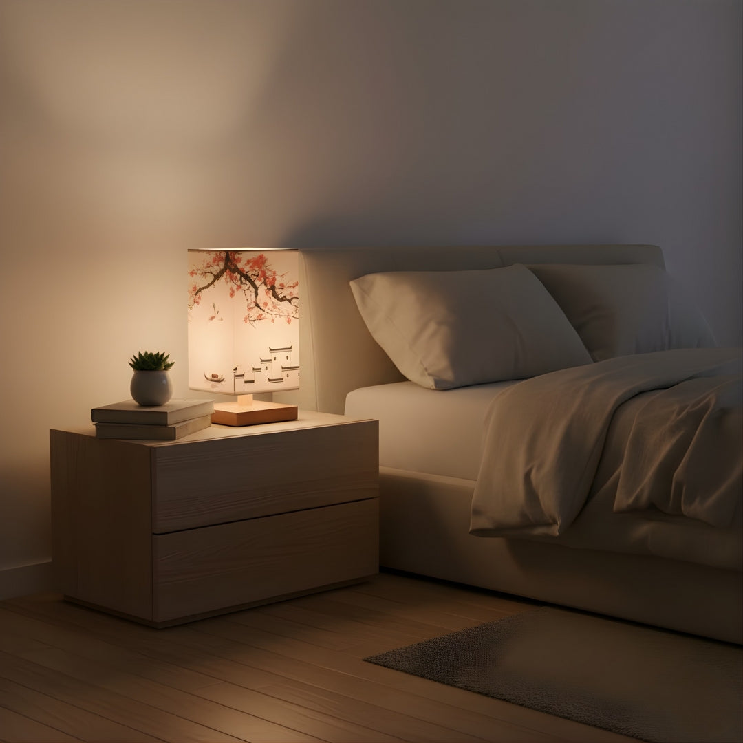 Lampe de Chevet Japonaise Scandinave – Éclairage Doux & Ambiance Zen pour Chambre et Salon