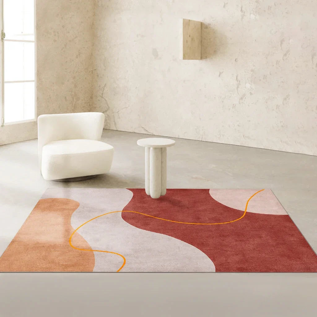 Tapis Japonais Wabi-Sabi Géométrique | Élégance Imparfaite & Harmonie Contemporaine