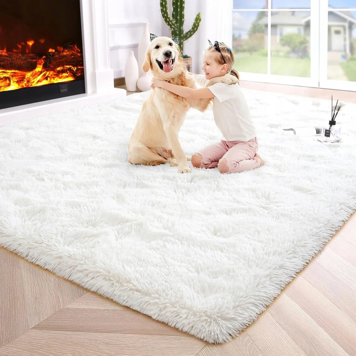 Tapis Japonais en Fourrure Douce | Luxe Cocooning & Élégance Intemporelle
