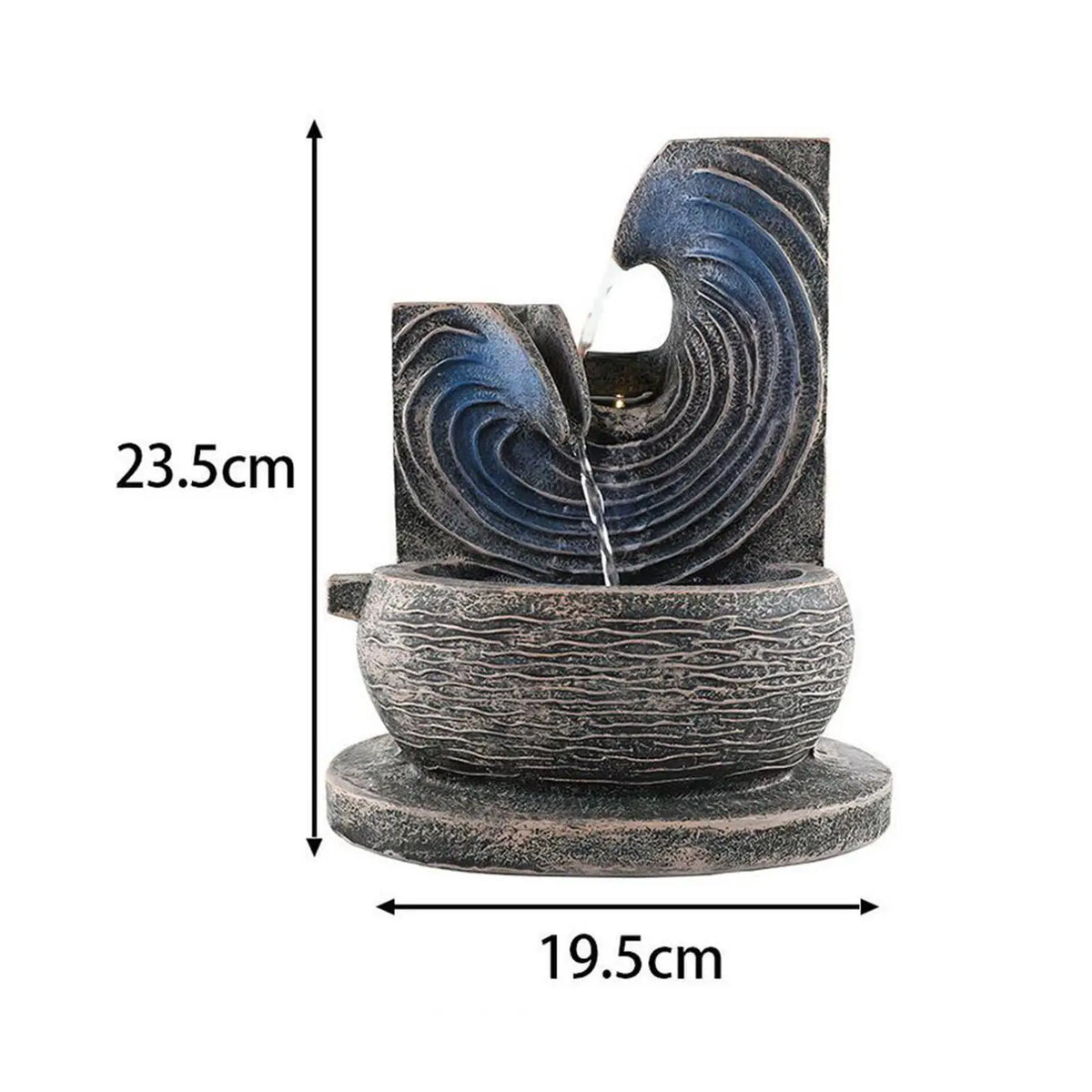 Fontaine à Eau Décorative d’Intérieur Boule en Résine Sculptée