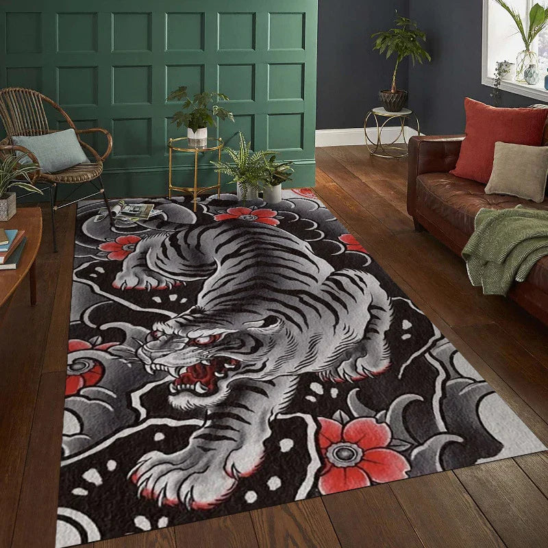 Tapis Japonais Motif Tigre Doux & Résistant