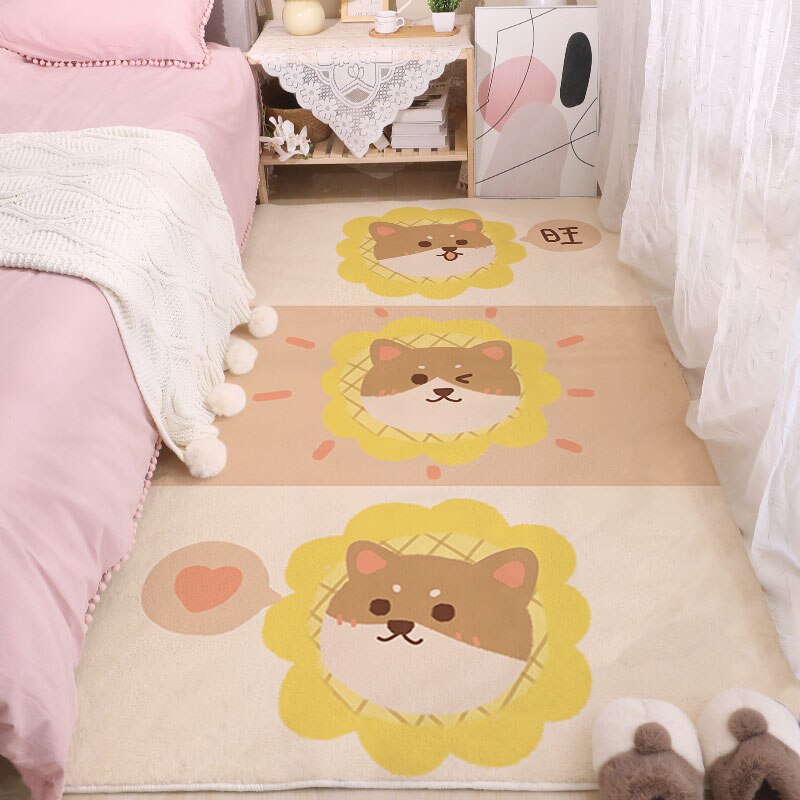 Tapis Japonais Kawaii Chats Rectangulaire | Douceur Ludique & Confort Quotidien