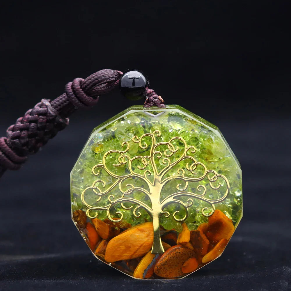 Pendentif Orgonite Arbre de Vie décoratif