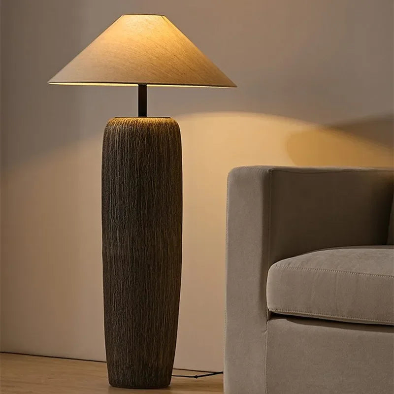 Lampe Japonaise en Céramique Artisanale, Lumière Zen Élégante