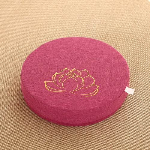 — Coussin Japonais pour S’asseoir Motif Floral 40 cm | Assise Traditionnelle Zen