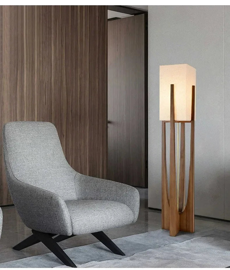Lampe Japonaise en Bois Naturel, Lumière Douce et Ambiance Zen