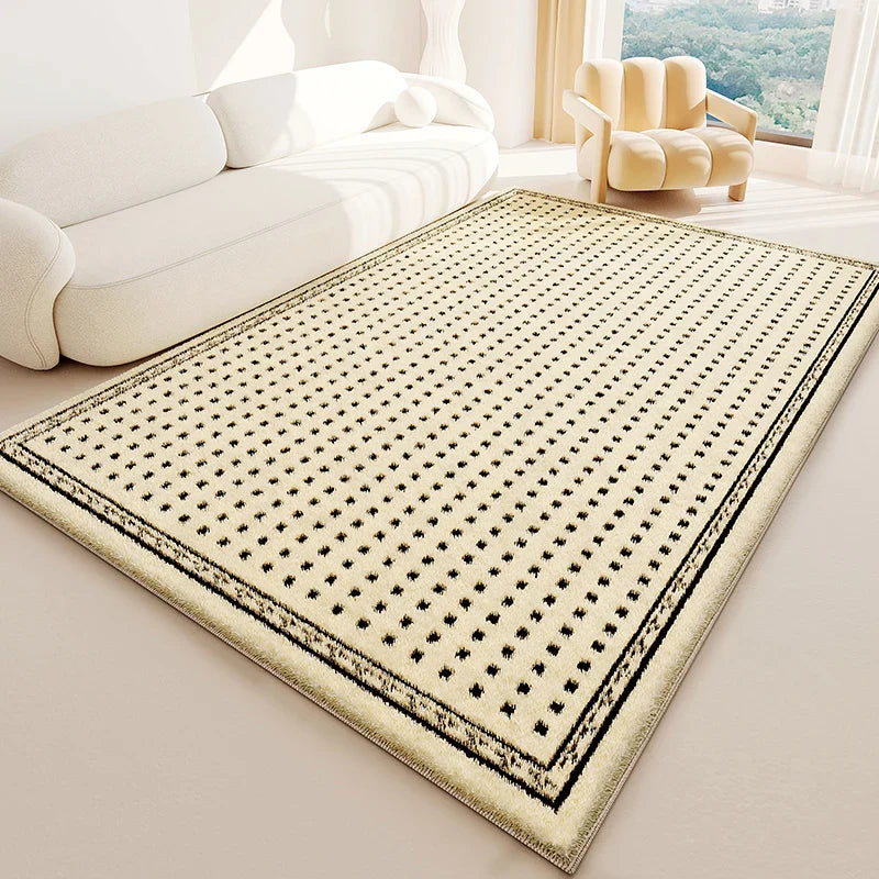 Tapis Japonais Wabi Sabi Crème en Peluche Douce