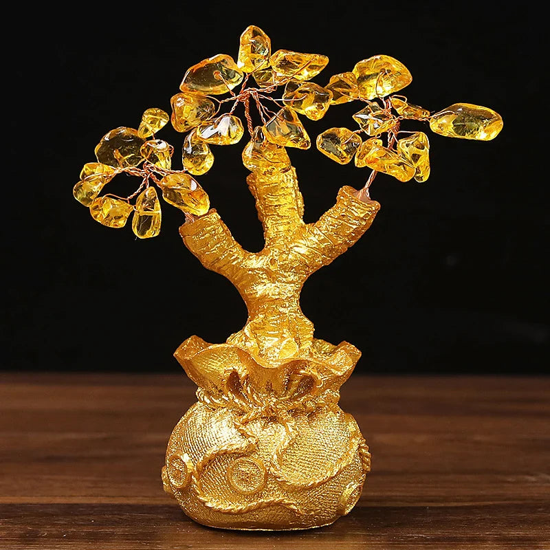 Arbre de Vie Feng Shui décoratif en Cristal & Résine