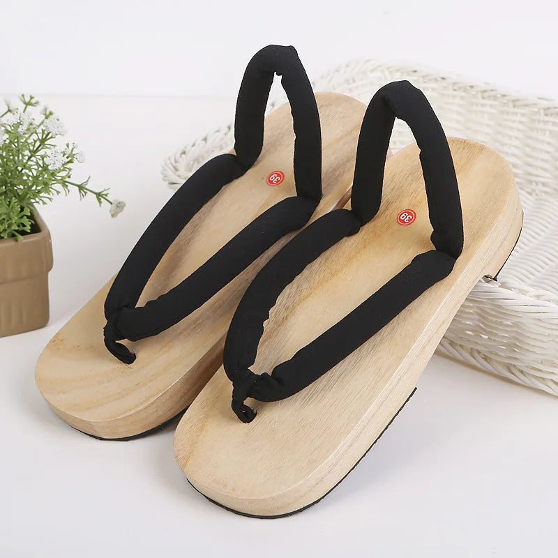 Sabot Geta Japonais en Bois & Caoutchouc