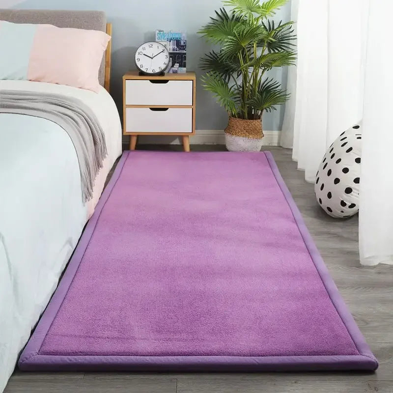 Tapis Japonais Long en Velours | Élégance Épurée & Confort Durable