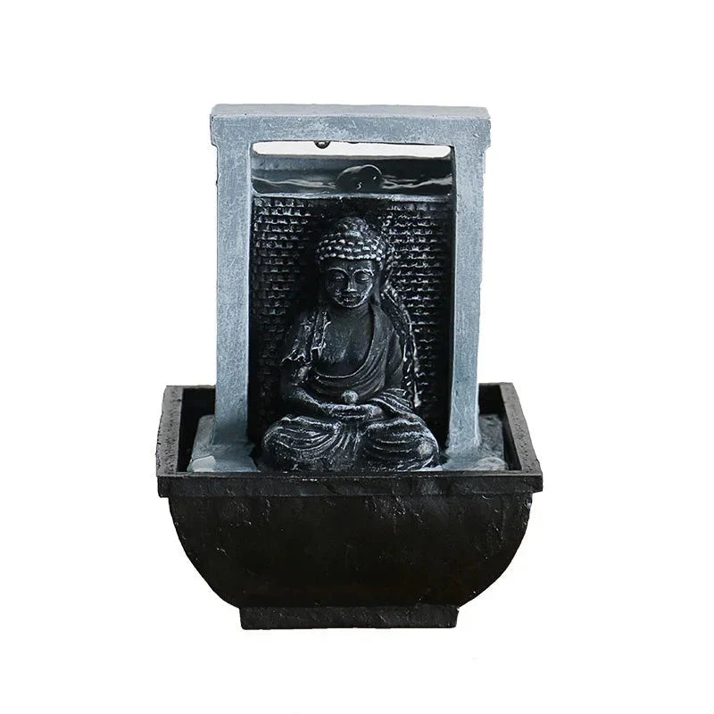 Fontaine Japonaise Zen d’Intérieur en Résine avec Pompe Silencieuse