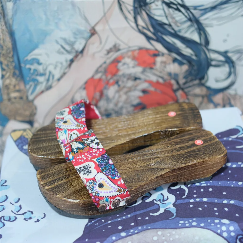 Sabot Geta Japonais en Bois & Coton