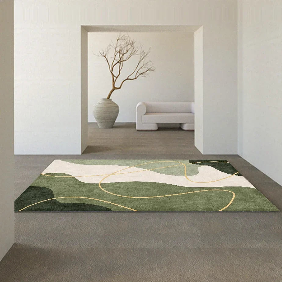 Tapis Japonais Wabi-Sabi Géométrique | Élégance Imparfaite & Harmonie Contemporaine