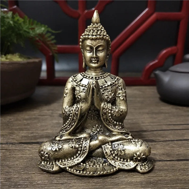 Statue Japonaise Porte-Chance en Résine | Sculpture Zen Prospérité & Harmonie