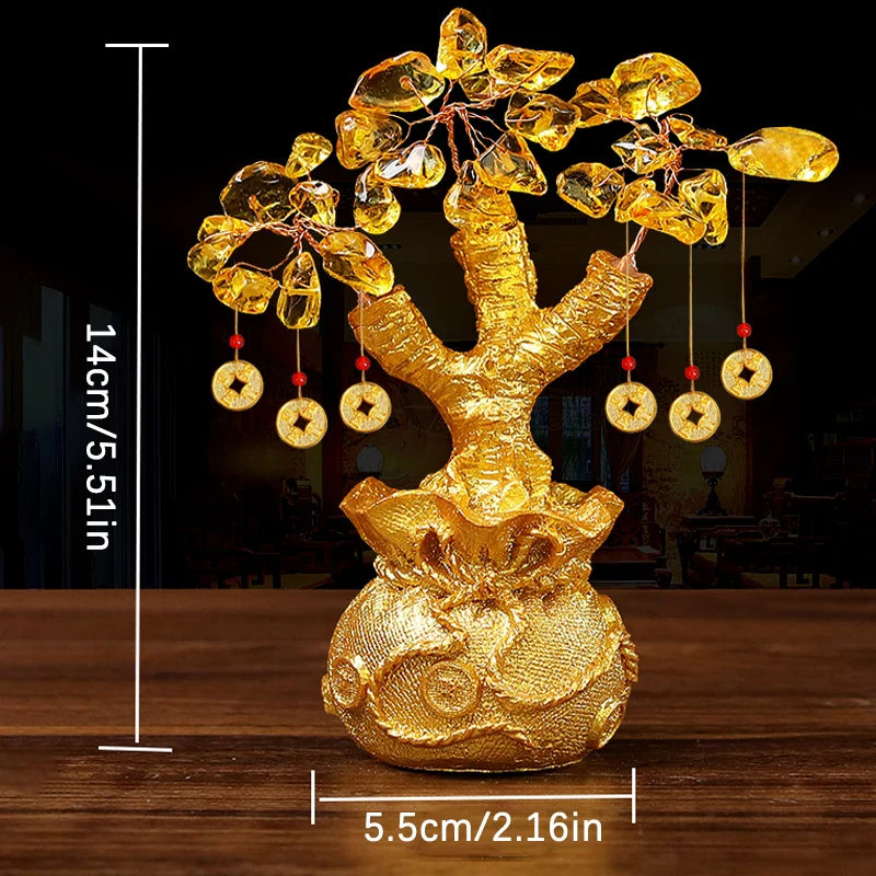 Arbre de Vie Feng Shui décoratif en Cristal & Résine