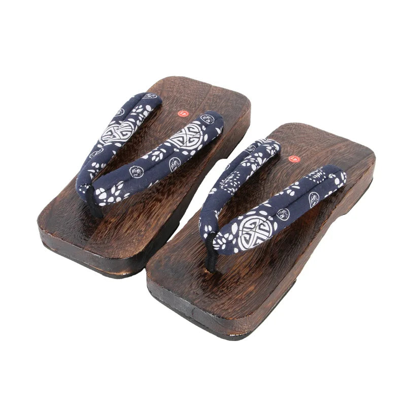 Geta Japonaise Moderne en Bois & Tissu