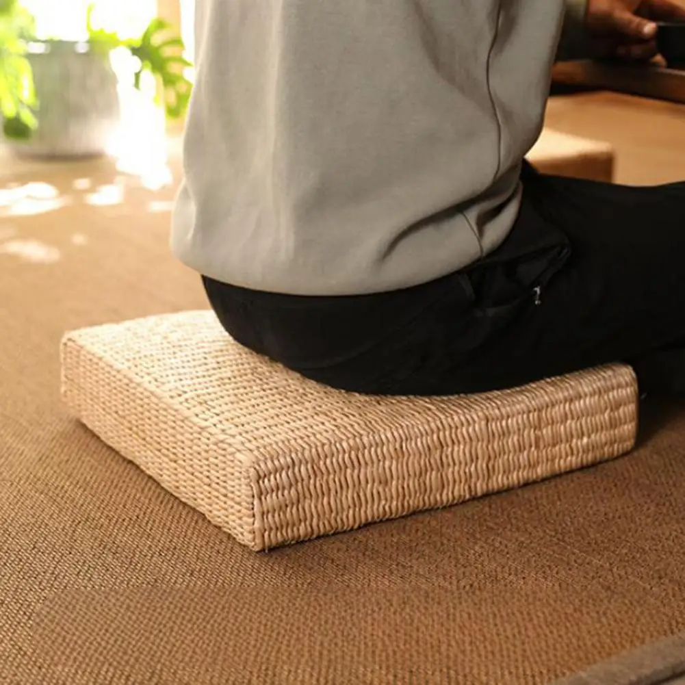 — Coussin Japonais Tatami 40 × 40 cm | Assise Naturelle & Tradition Zen
