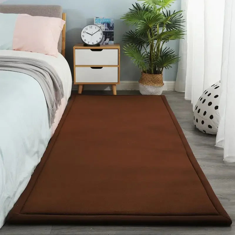 Tapis Japonais Long en Velours | Élégance Épurée & Confort Durable