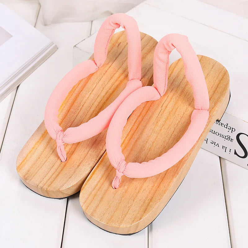 Sabot Geta Japonais en Bois & Caoutchouc