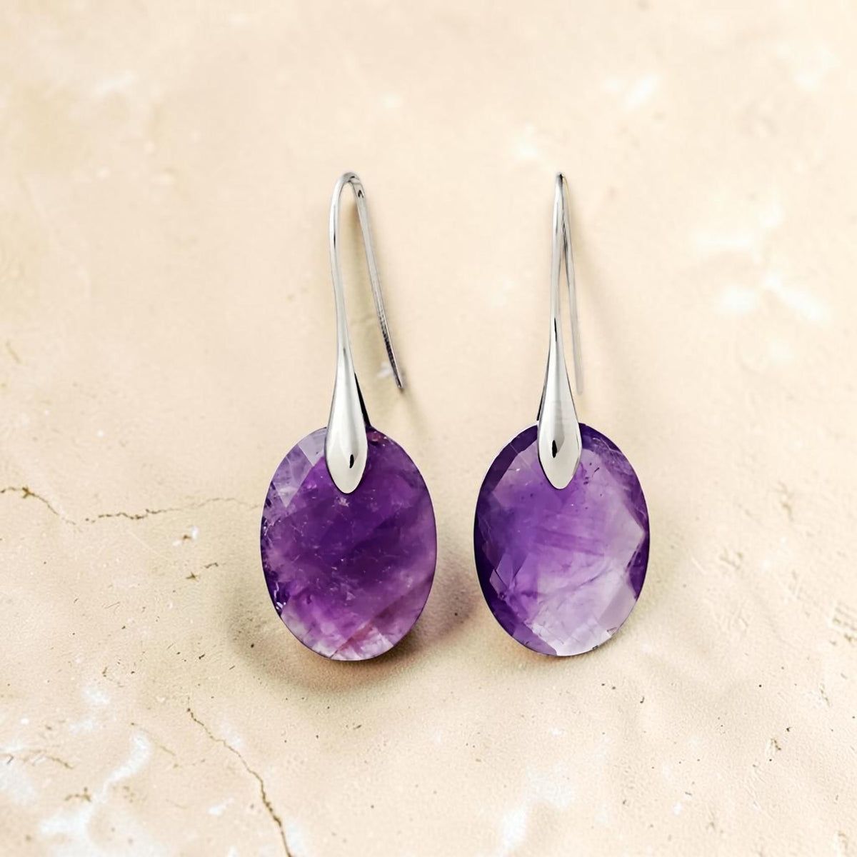 Boucles d’Oreilles Elova en Pierre Naturelle