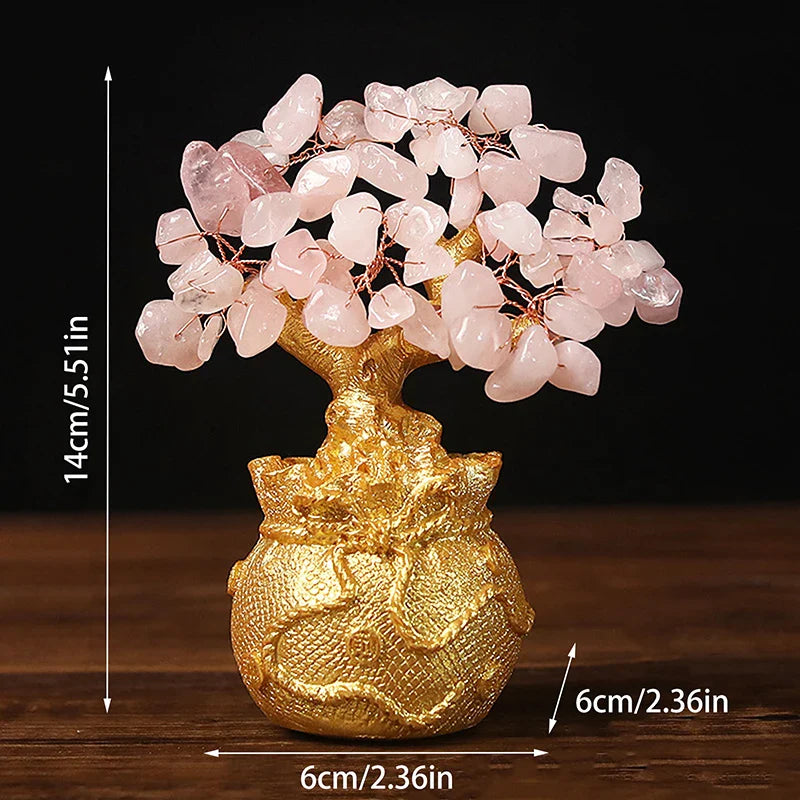 Arbre de Bonheur Feng Shui en Pierre Naturelle (Citrine)