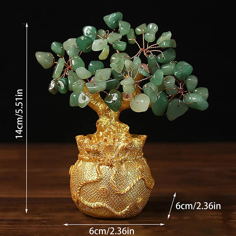 Arbre de Bonheur Feng Shui en Pierre Naturelle (Citrine)