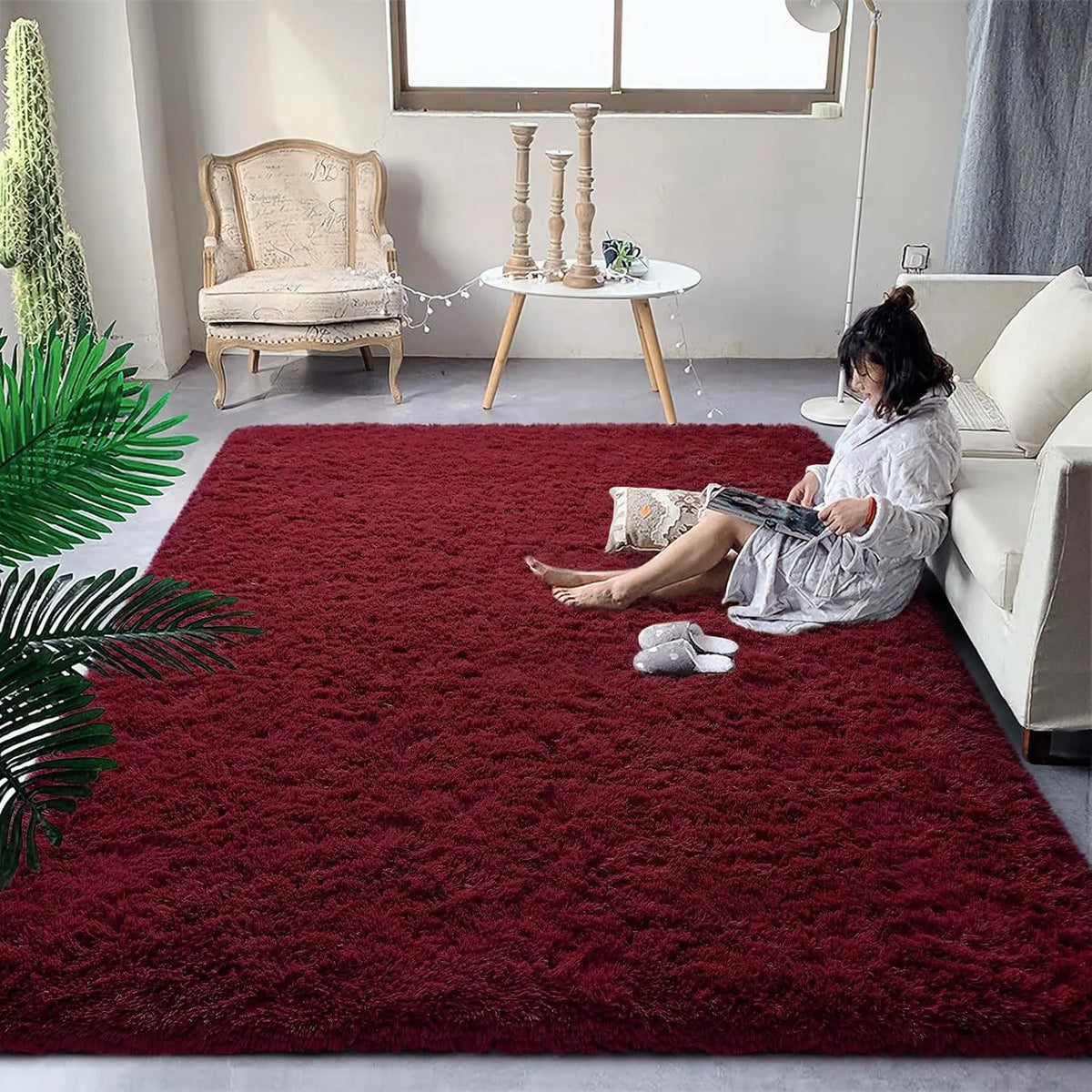 Tapis Shaggy Japonais | Douceur Cocooning & Sécurité Antidérapante