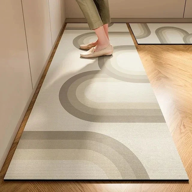 Tapis de Cuisine Japonais en Diatomite | Absorption Naturelle & Confort Zen