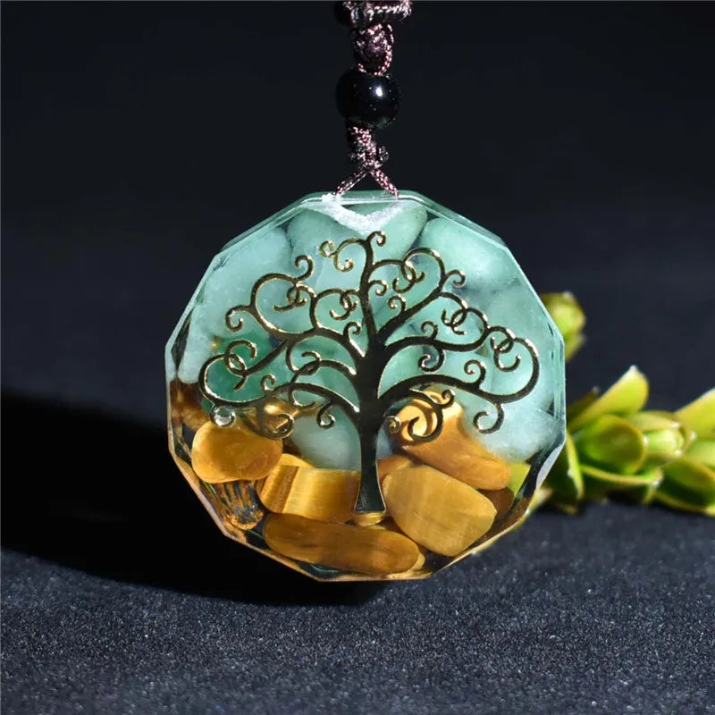 Pendentif Orgonite Arbre de Vie décoratif