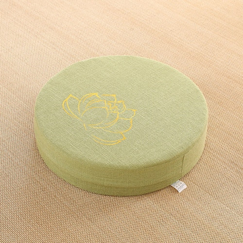 — Coussin Japonais pour S’asseoir Motif Floral 40 cm | Assise Traditionnelle Zen