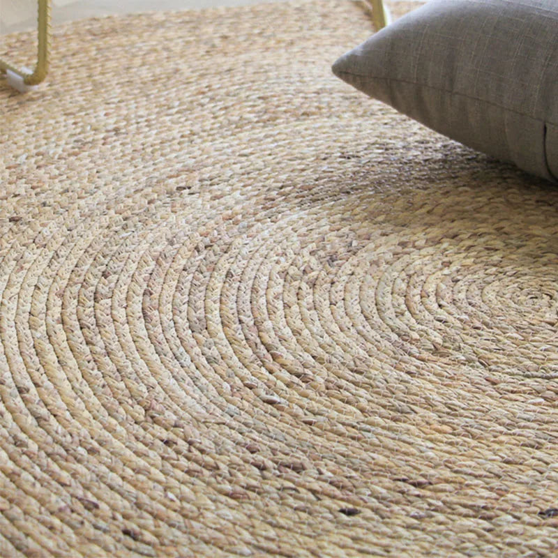 Tapis Rond Japonais en Jute Naturelle