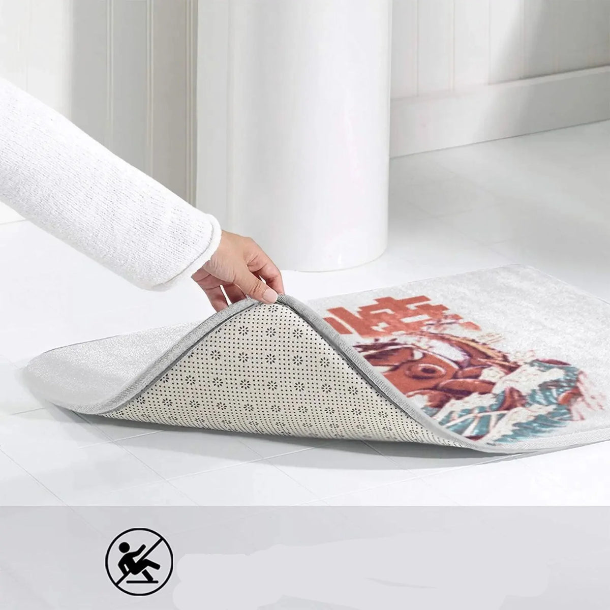 Tapis de Bain Japonais Takoyaki Monstre Marin | Art Manga & Confort Antidérapant