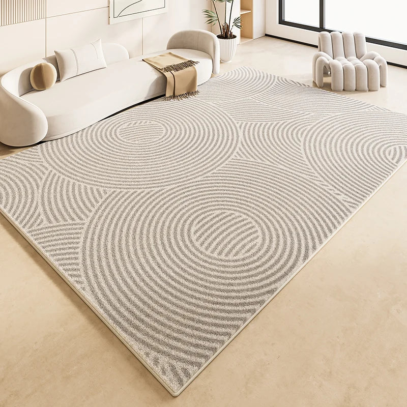 Tapis Japonais Minimaliste en Peluche Douce