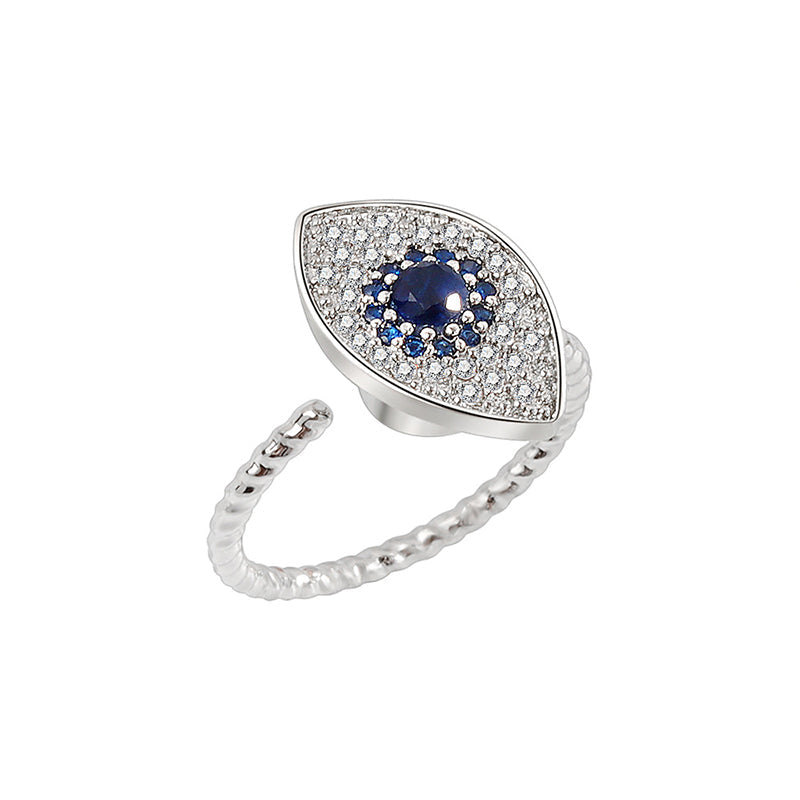Bague Œil Protecteur Argent 925 Ajustable