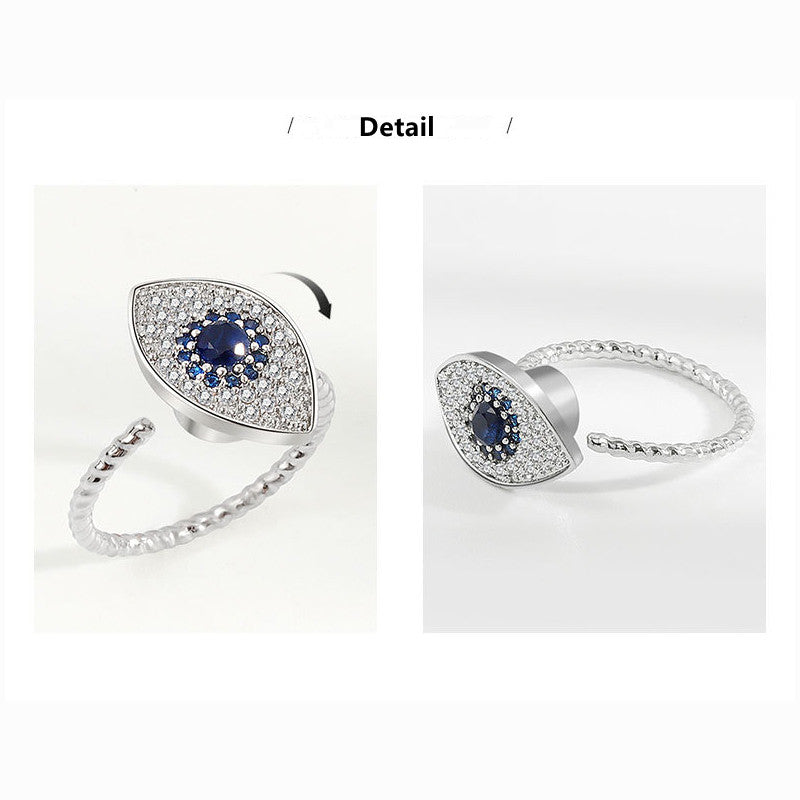 Bague Œil Protecteur Argent 925 Ajustable