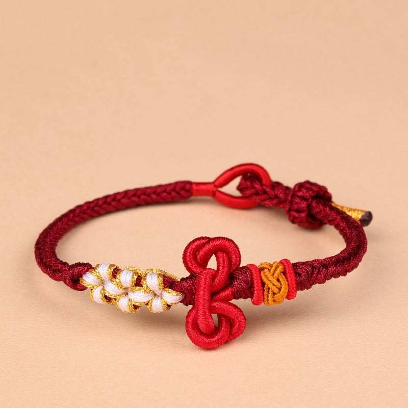 Bracelet Fil Rouge avec Nœud Wenchang (Protection & Sagesse)