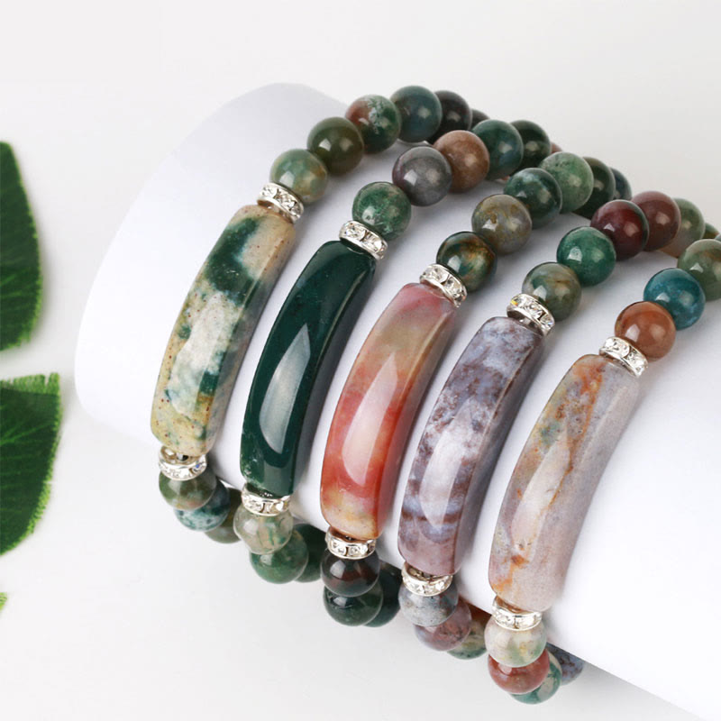 Bracelet en Améthyste Naturelle Forme Cœur 8 mm, Perles Artisanales
