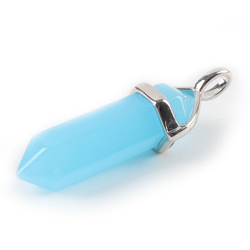 Pendentif Spirituel Lumineux Bleu en Cristal