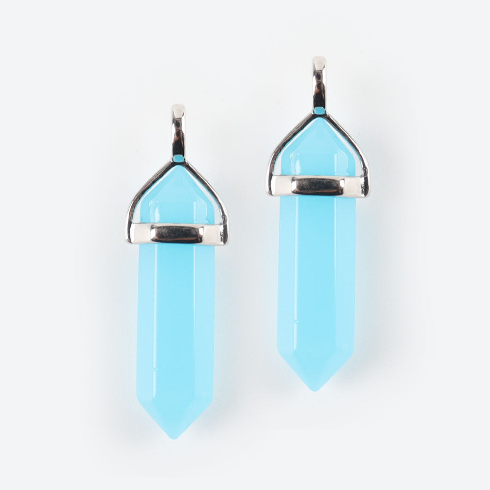 Pendentif Spirituel Lumineux Bleu en Cristal