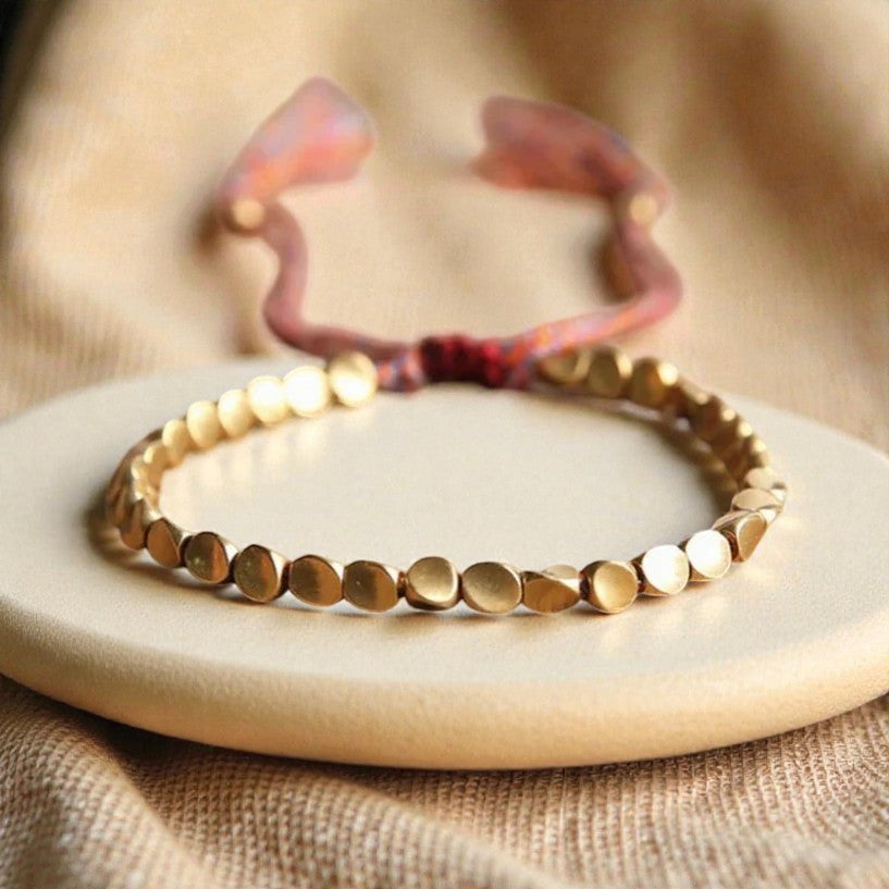 Bracelet Tibétain en Perles de Cuivre