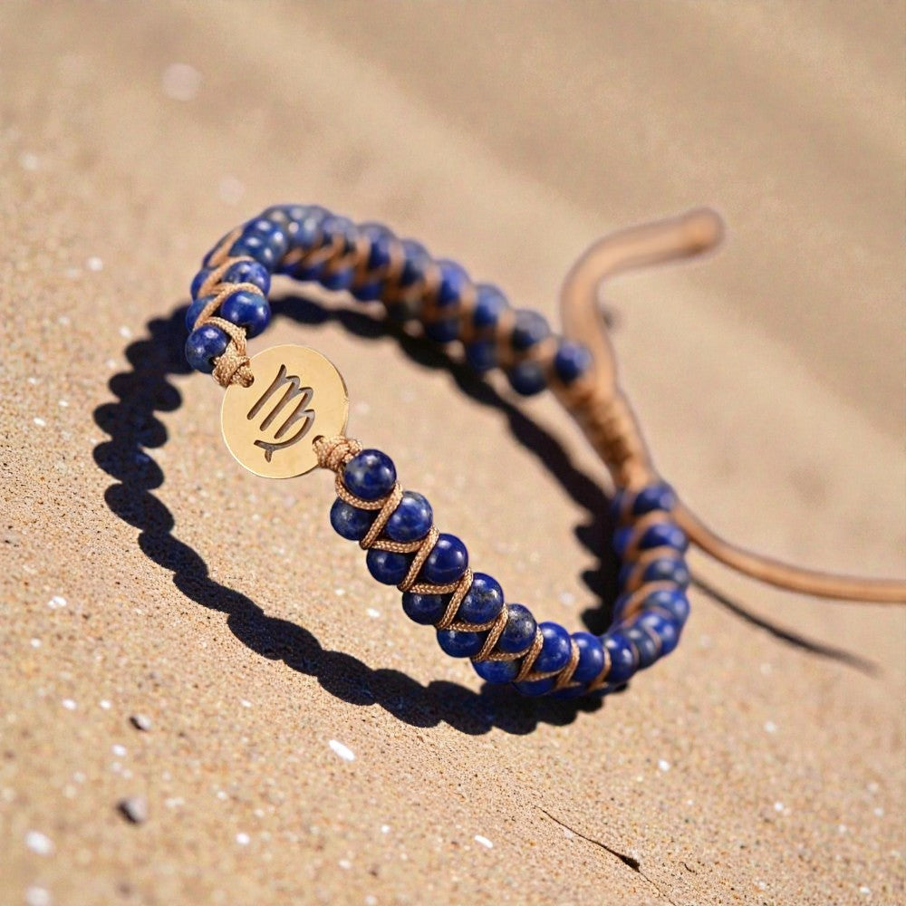 Bracelet Tressé 12 Constellations en Pierres Naturelles