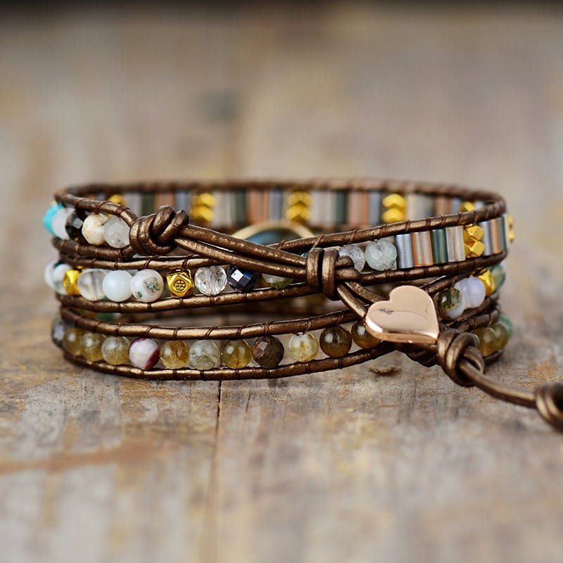 Bracelet Wrap Protection en Labradorite