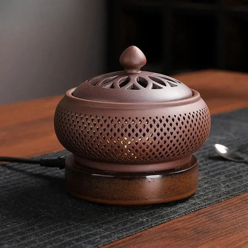 Brûleur d’Encens Électrique en Céramique, Diffusion Élégante & Relaxante