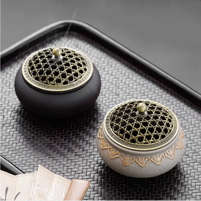 Brûleur d’Encens en Céramique Zen, Sérénité & Élégance