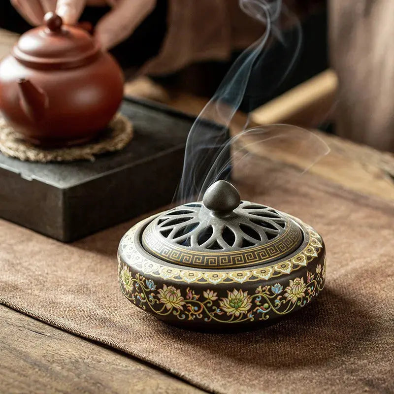 Brûleur d’Encens en Céramique Zen, Élégance & Sérénité