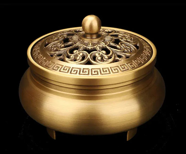 Brûleur d’Encens Dragon & Phénix en Cuivre, Puissance & Mystère