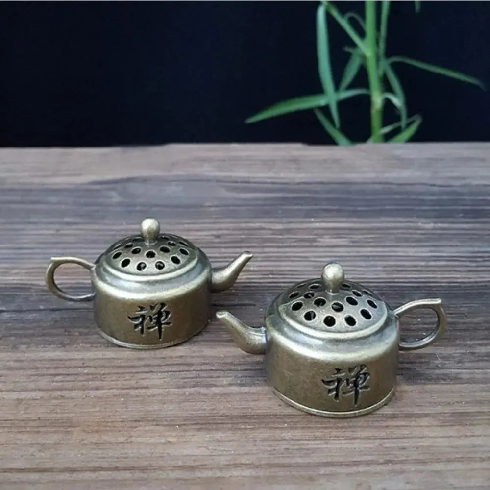 Brûleur d’Encens Théière Mini en Laiton, Élégance & Tradition