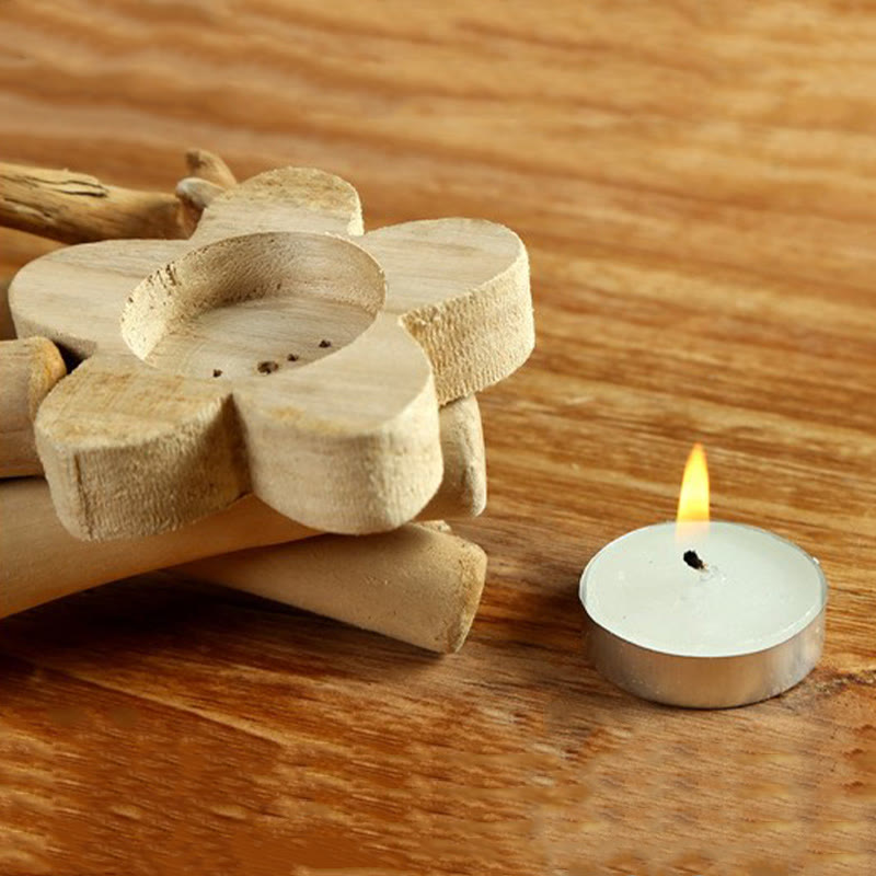 Peigne de Massage Relaxant en Bois de Santal Rouge et Vert