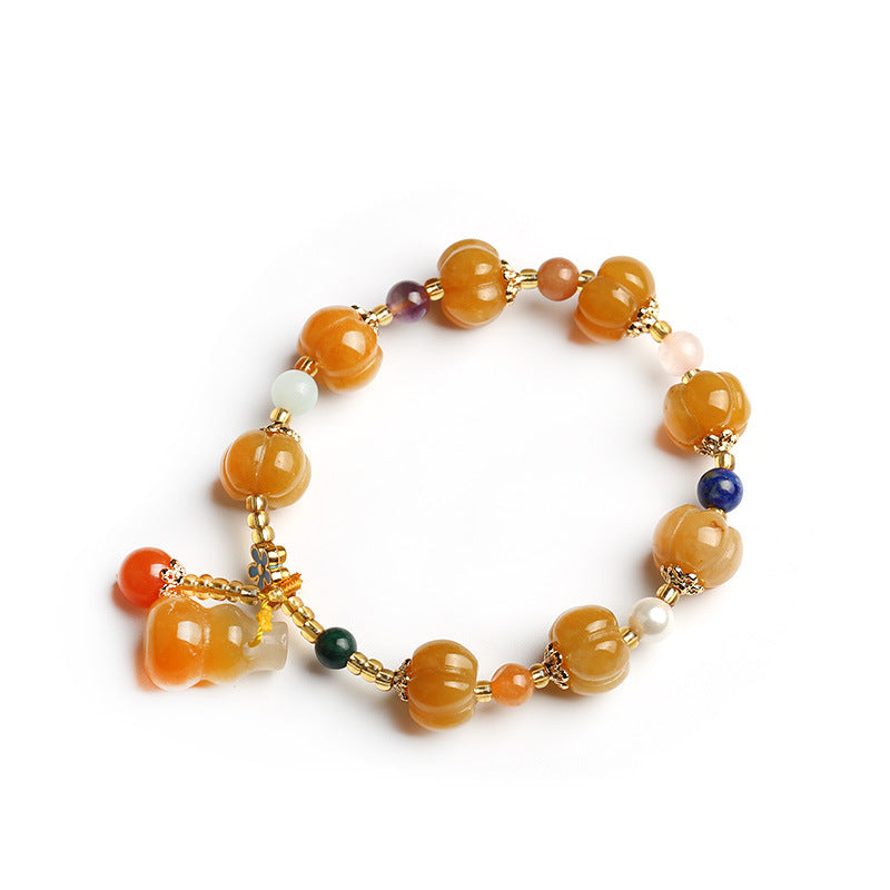 Bracelet Pixiu Wealth en Jade Soie Dorée Naturel 10 mm | Abondance & Protection Symbolique
