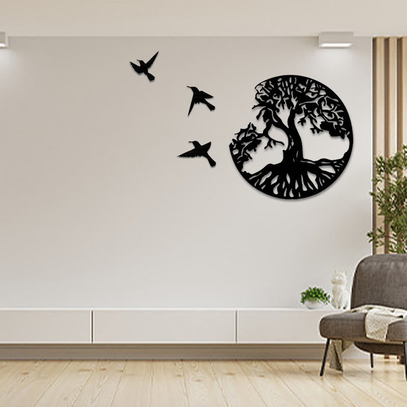 Arbre de vie Oiseaux Création Art mural